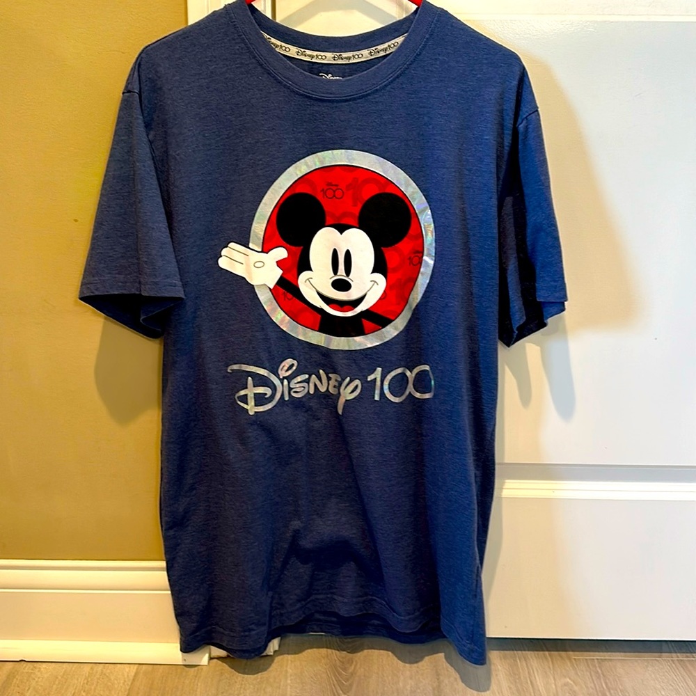 Blue Disney 100 years anniversary T shirt